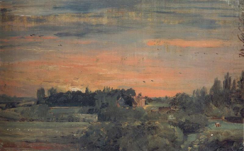View towards the rectory,East Bergholt 30 September 1810, John Constable
